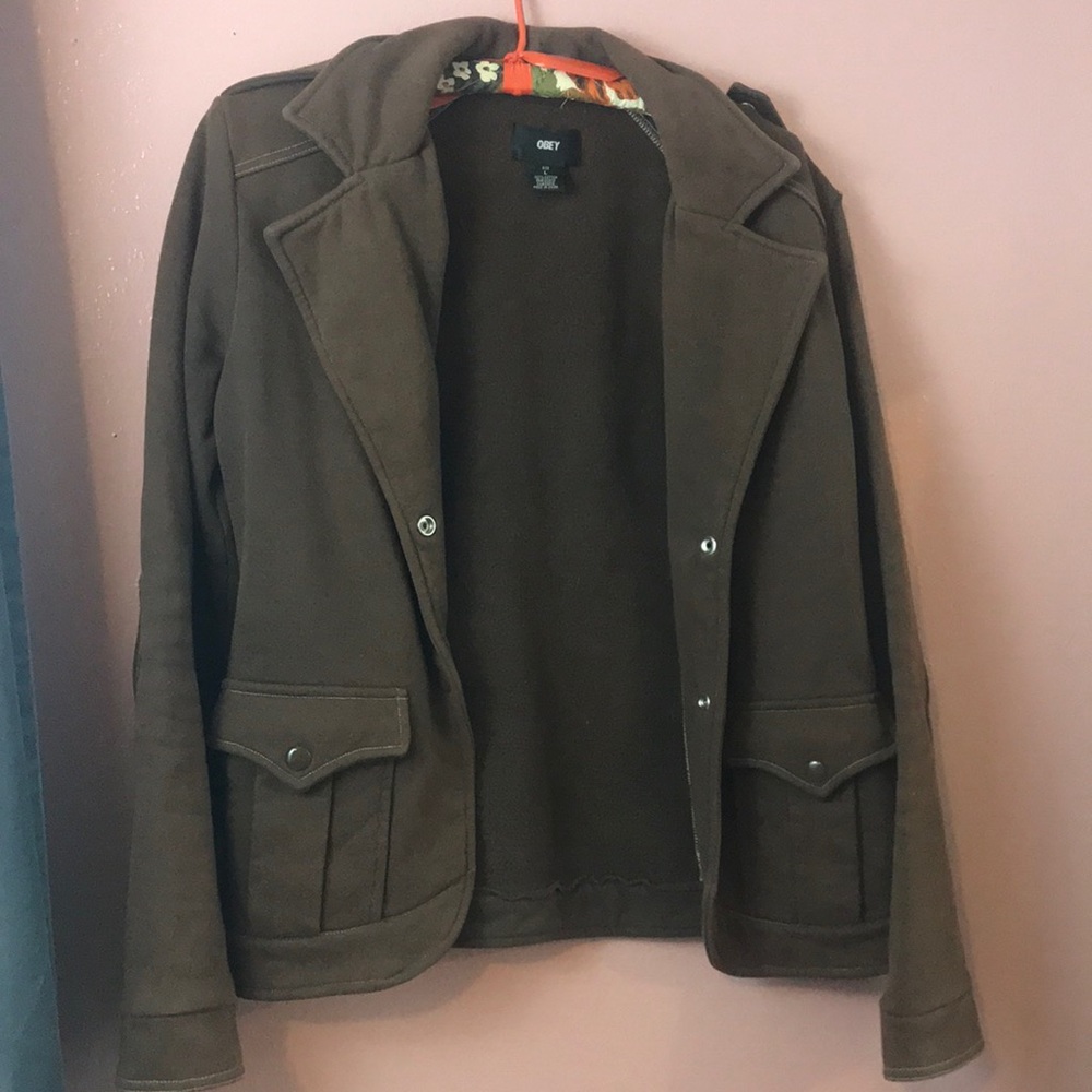 Brown button up coat